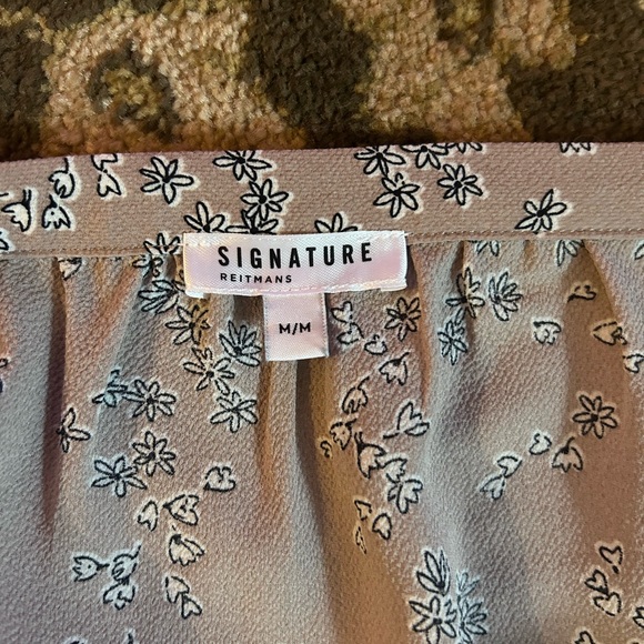 Hippie style flower pattern brown long sleeve shirt - Picture 5 of 7